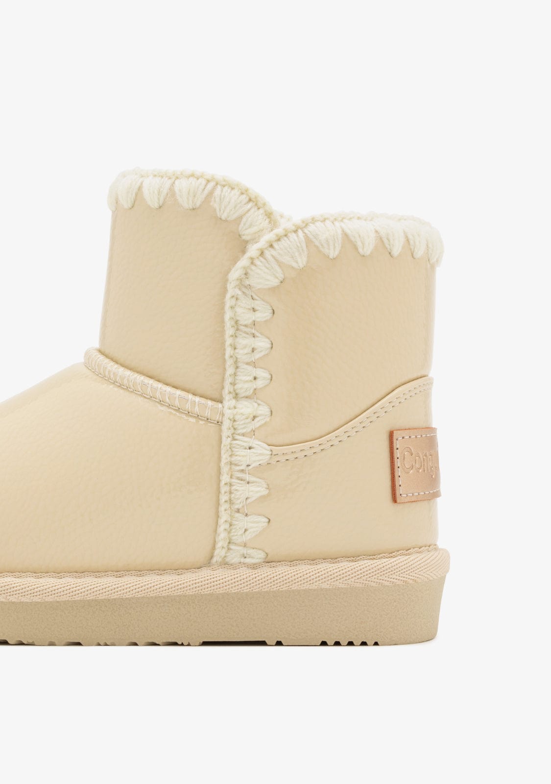 CONGUITOS ZAPATOS / BOTAS Y BOTINES / AUSTRALIANA Beige Patent Fur Australian Boots