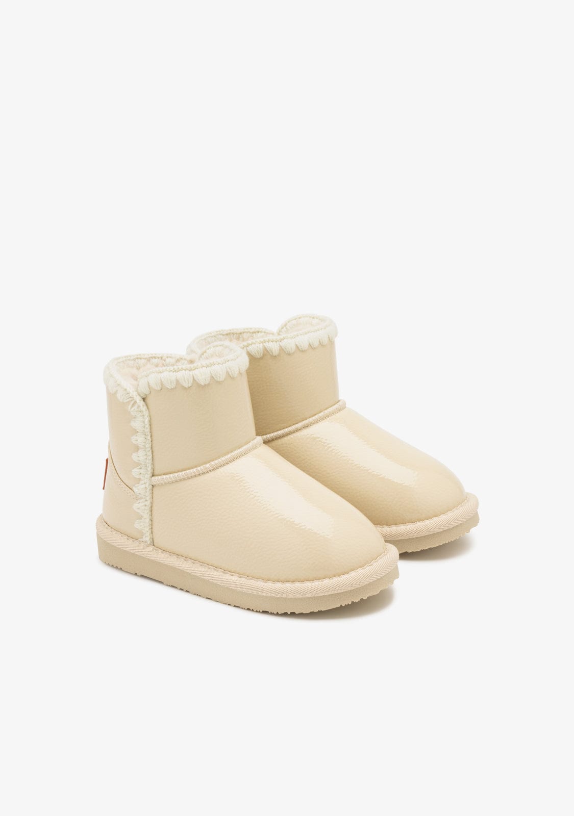 CONGUITOS ZAPATOS / BOTAS Y BOTINES / AUSTRALIANA Beige Patent Fur Australian Boots