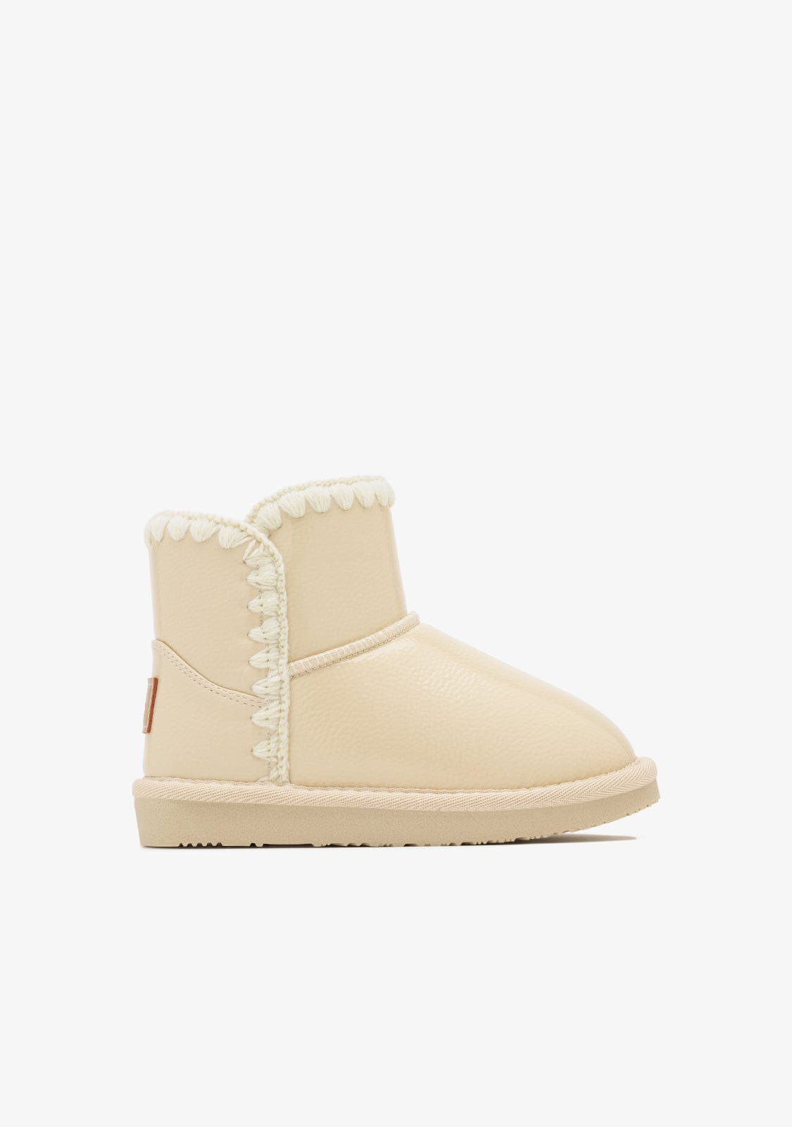 CONGUITOS ZAPATOS / BOTAS Y BOTINES / AUSTRALIANA Beige Patent Fur Australian Boots