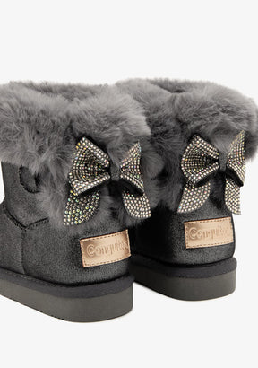 CONGUITOS ZAPATOS / BOTAS Y BOTINES / AUSTRALIANA Pewter Fur Bow Australian Boots