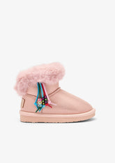 CONGUITOS ZAPATOS / BOTAS Y BOTINES / AUSTRALIANA Pink Patent Charm Fur Australian Boots