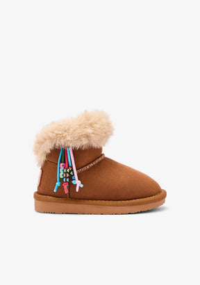 CONGUITOS ZAPATOS / BOTAS Y BOTINES / AUSTRALIANA Tan Charm Fur Australian Boots
