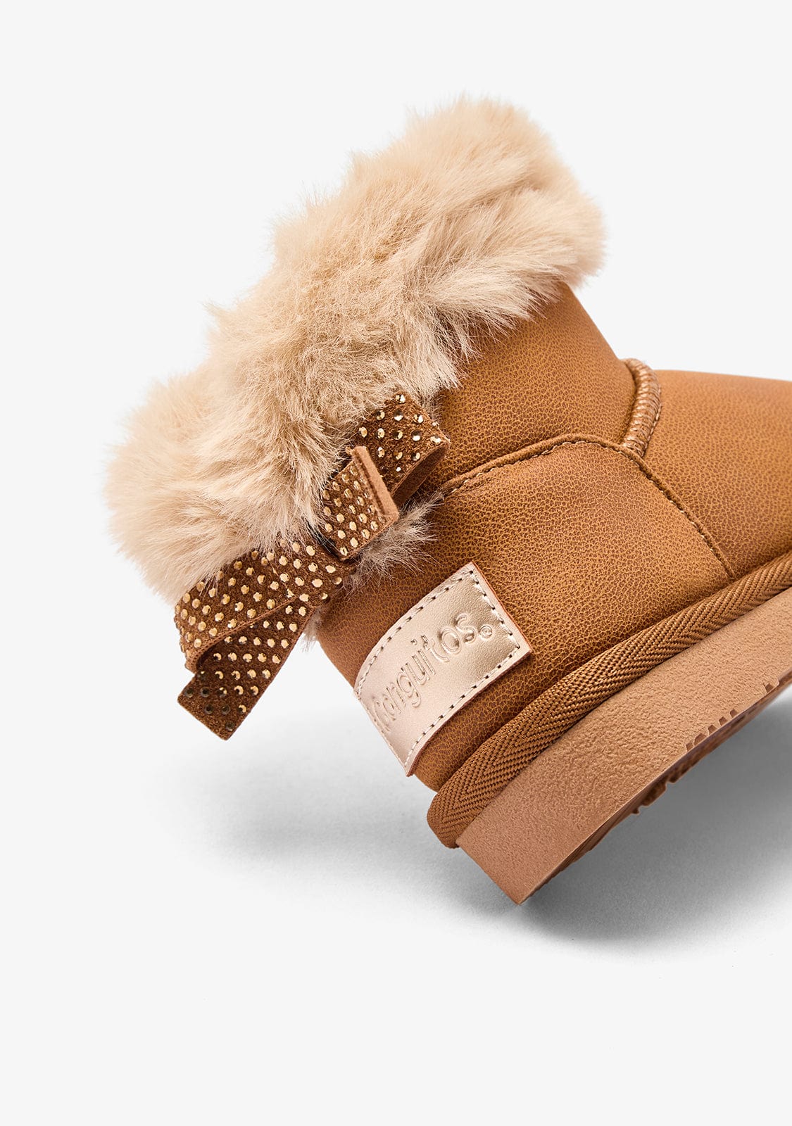 CONGUITOS ZAPATOS / BOTAS Y BOTINES / AUSTRALIANA Tan Strass Bow Australian Boots