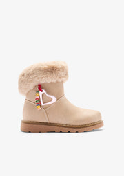 CONGUITOS ZAPATOS / BOTAS Y BOTINES Beige Fur Charm Boots