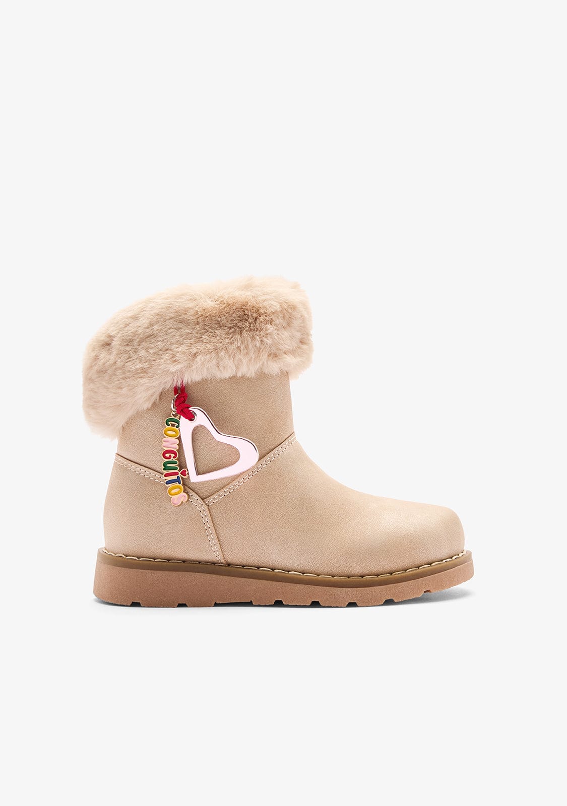 CONGUITOS ZAPATOS / BOTAS Y BOTINES Beige Fur Charm Boots
