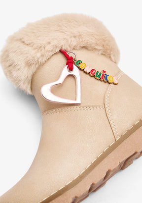 CONGUITOS ZAPATOS / BOTAS Y BOTINES Beige Fur Charm Boots