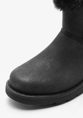 CONGUITOS ZAPATOS / BOTAS Y BOTINES Black Fur Charm Boots