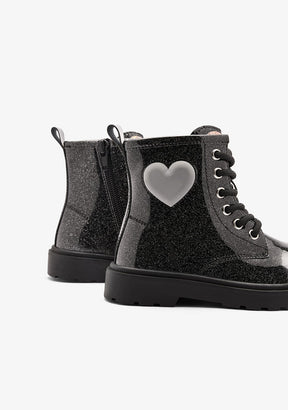 CONGUITOS ZAPATOS / BOTAS Y BOTINES Black Trooper Boots with Lights