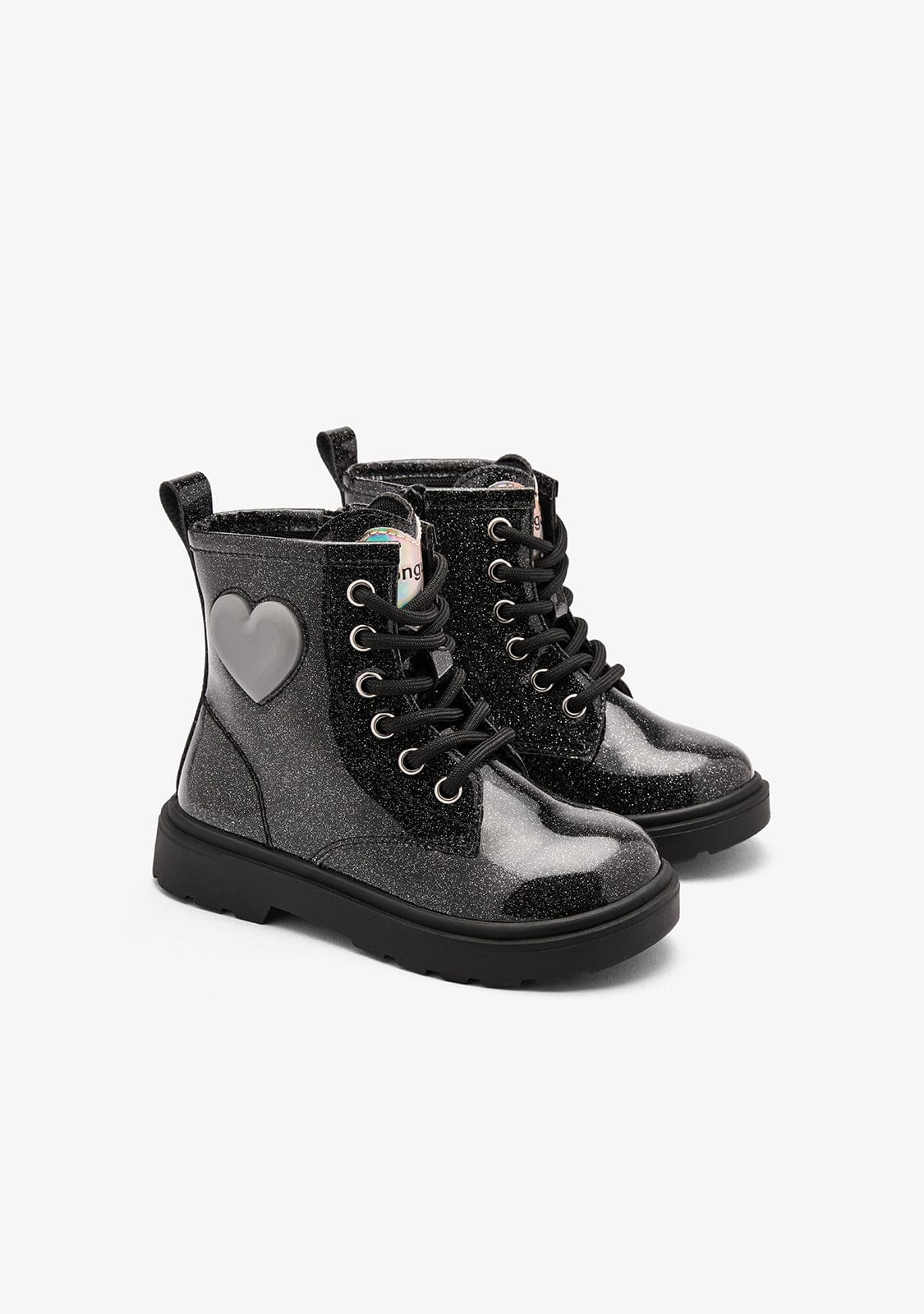 CONGUITOS ZAPATOS / BOTAS Y BOTINES Black Trooper Boots with Lights