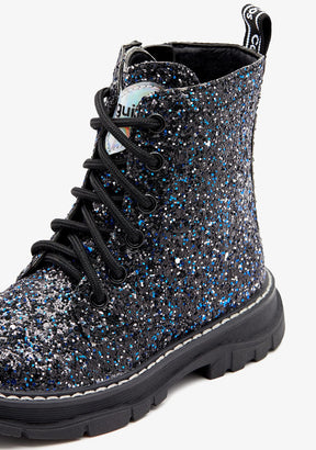 CONGUITOS ZAPATOS / BOTAS Y BOTINES / MILITAR Black Glitter Boots