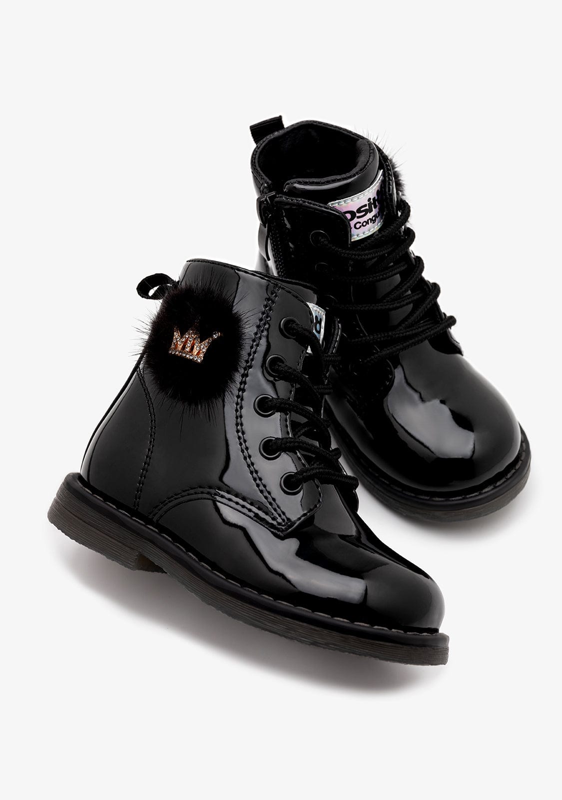 CONGUITOS ZAPATOS / BOTAS Y BOTINES / MILITAR Boots Laces Crown Black