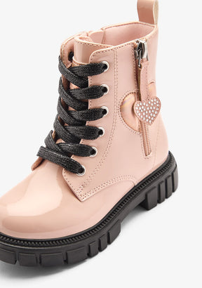 CONGUITOS ZAPATOS / BOTAS Y BOTINES / MILITAR Pink Hearts Military Boots