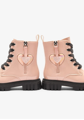 CONGUITOS ZAPATOS / BOTAS Y BOTINES / MILITAR Pink Hearts Military Boots