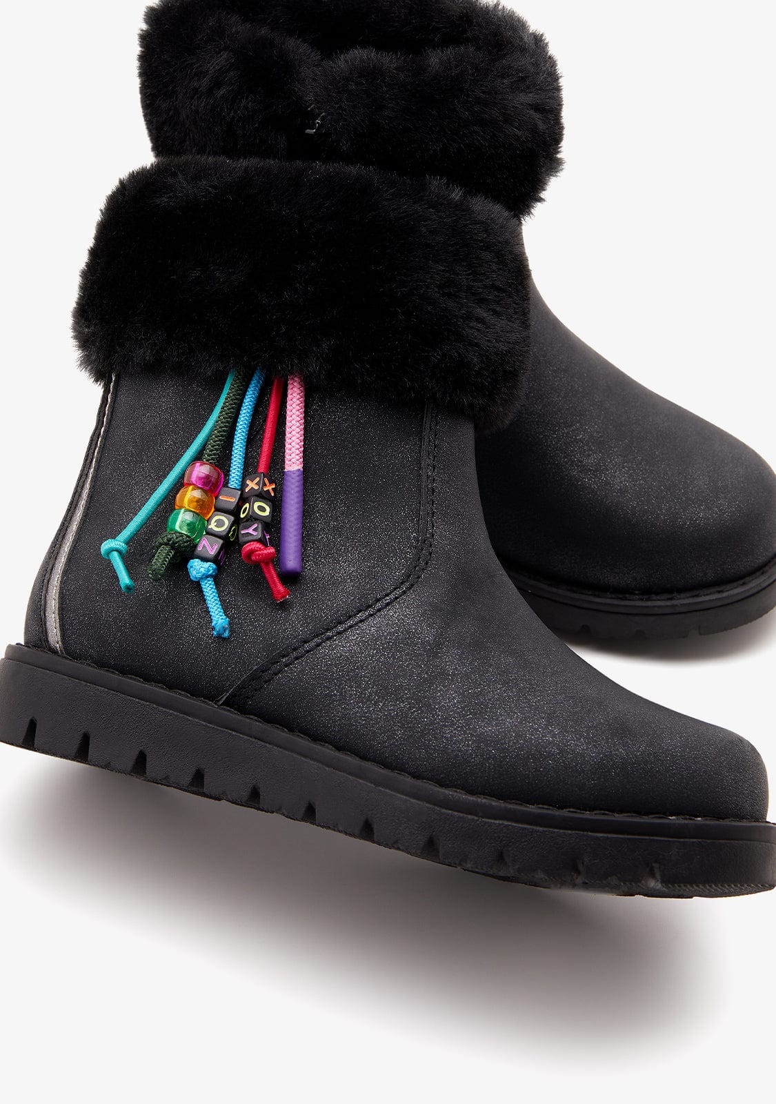 CONGUITOS ZAPATOS / BOTAS Y BOTINES / MONTAÑA Black Fur Plush Boots