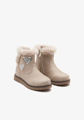 Conguitos ZAPATOS / BOTAS Y BOTINES / MONTAÑA BOOTS PLUSH HEART BEIGE