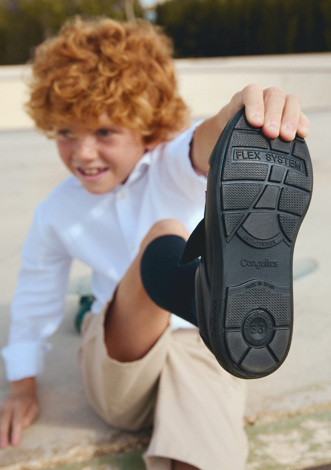 CONGUITOS ZAPATOS / COLEGIALES / BLUCHER Boy's Navy Indestructibles School Shoes