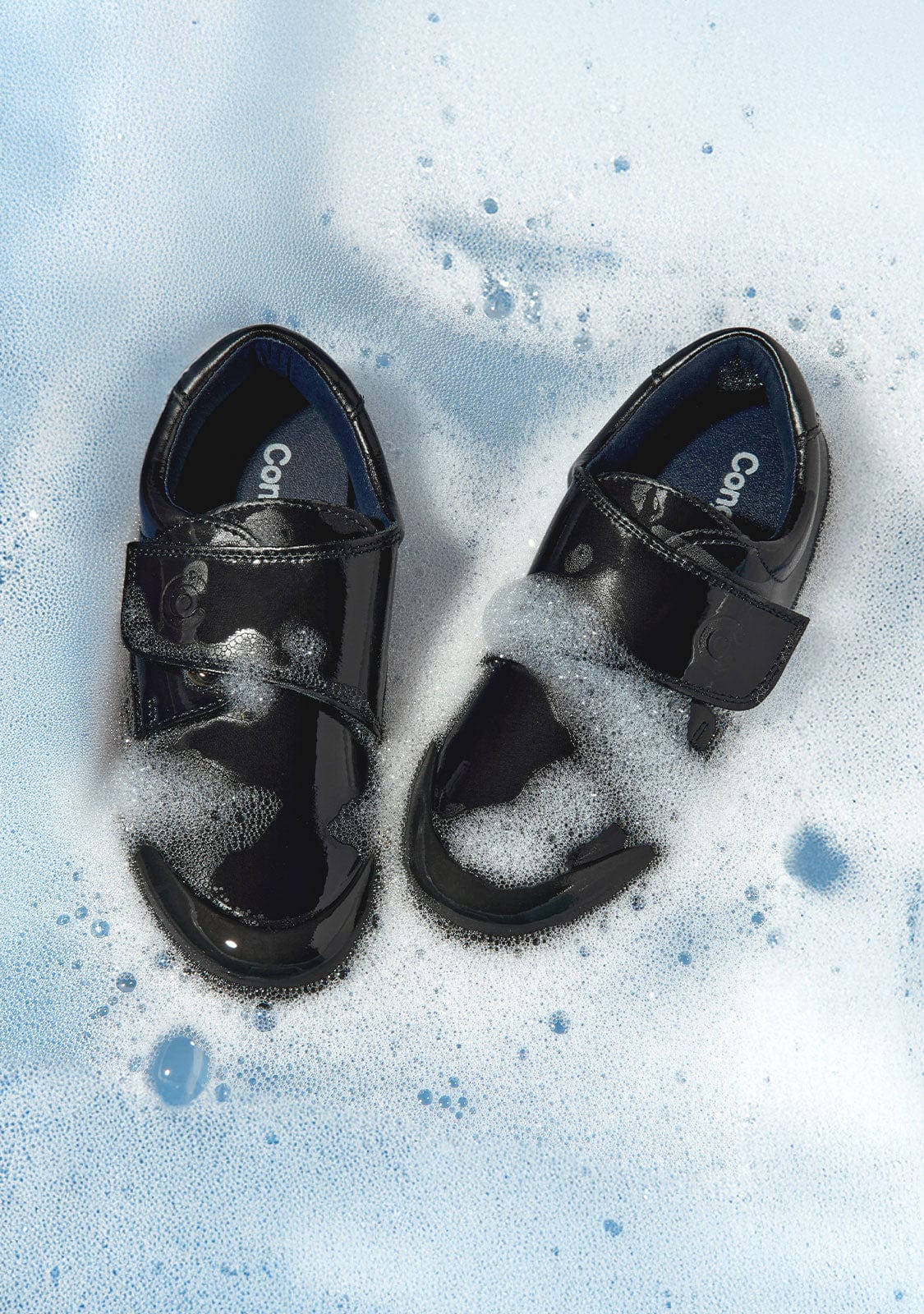 CONGUITOS ZAPATOS / COLEGIALES / BLUCHER Boy's Navy Washable Leather School Shoes