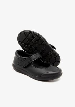 CONGUITOS ZAPATOS / COLEGIALES / MARY JANE Girl's Black Washable Leather School Shoes