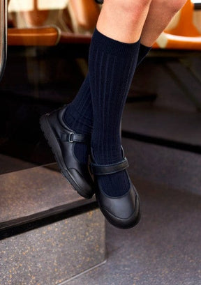 CONGUITOS ZAPATOS / COLEGIALES / MARY JANE Girl's Black Washable Leather School Shoes