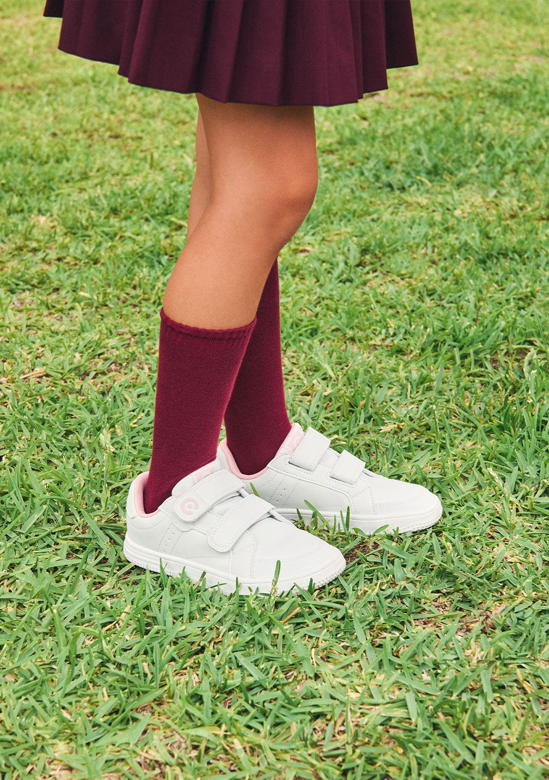 CONGUITOS ZAPATOS / COLEGIALES / TENNIS White Pink Goflex Respectful Sport School Shoes