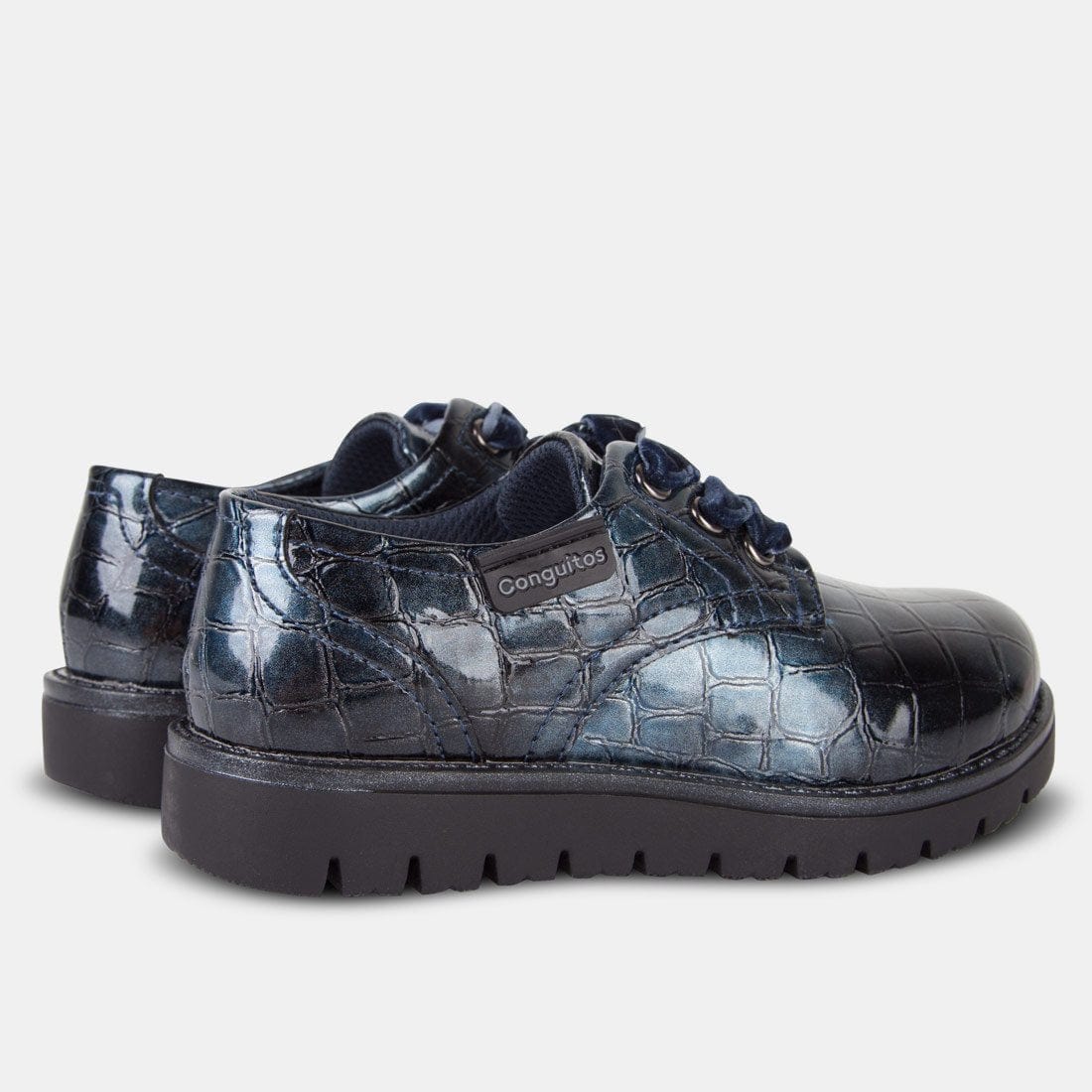 CONGUITOS ZAPATOS Girl's Blue Patent Leather Shoes