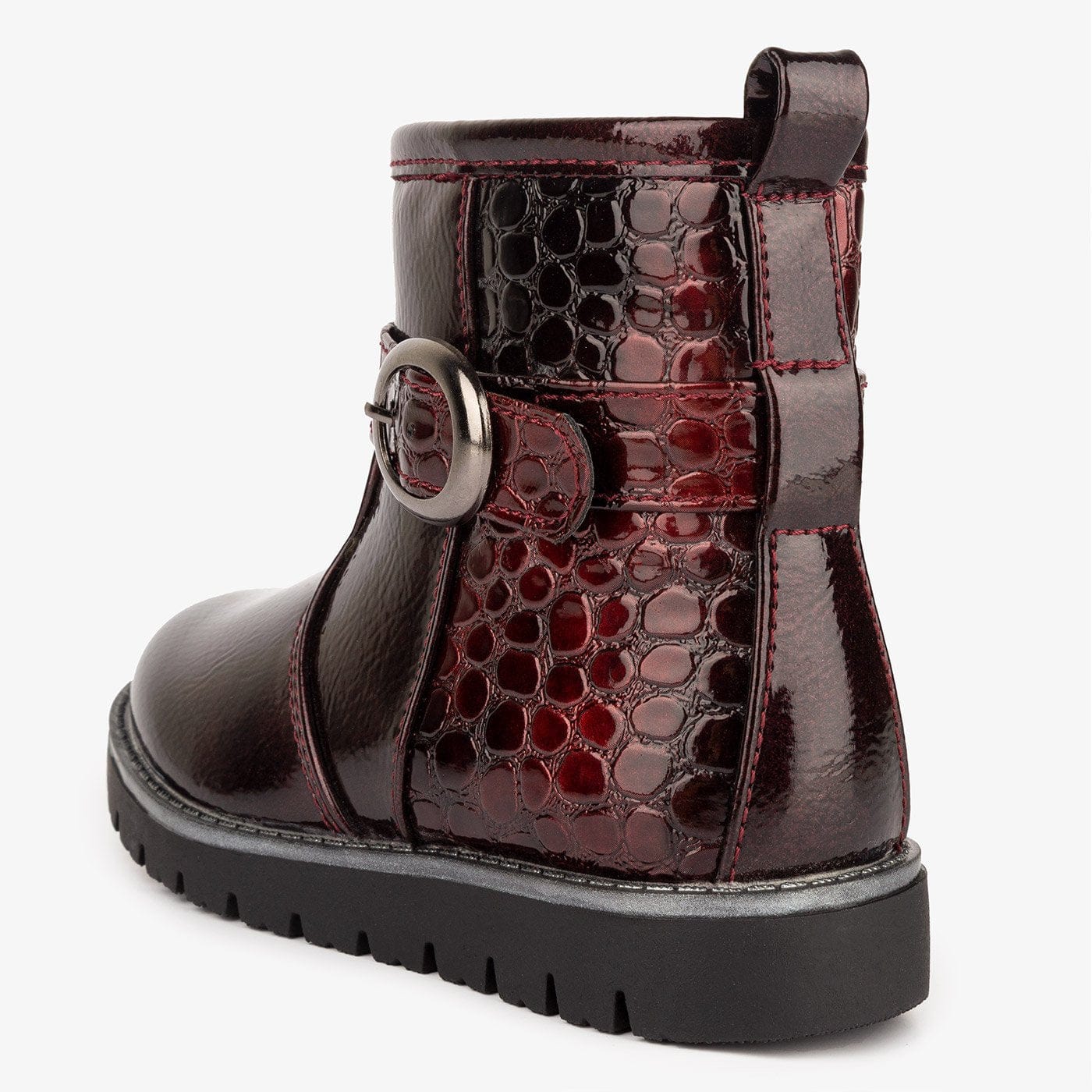 CONGUITOS ZAPATOS Girl's Bourdeaux Coco Patent Leather Boots