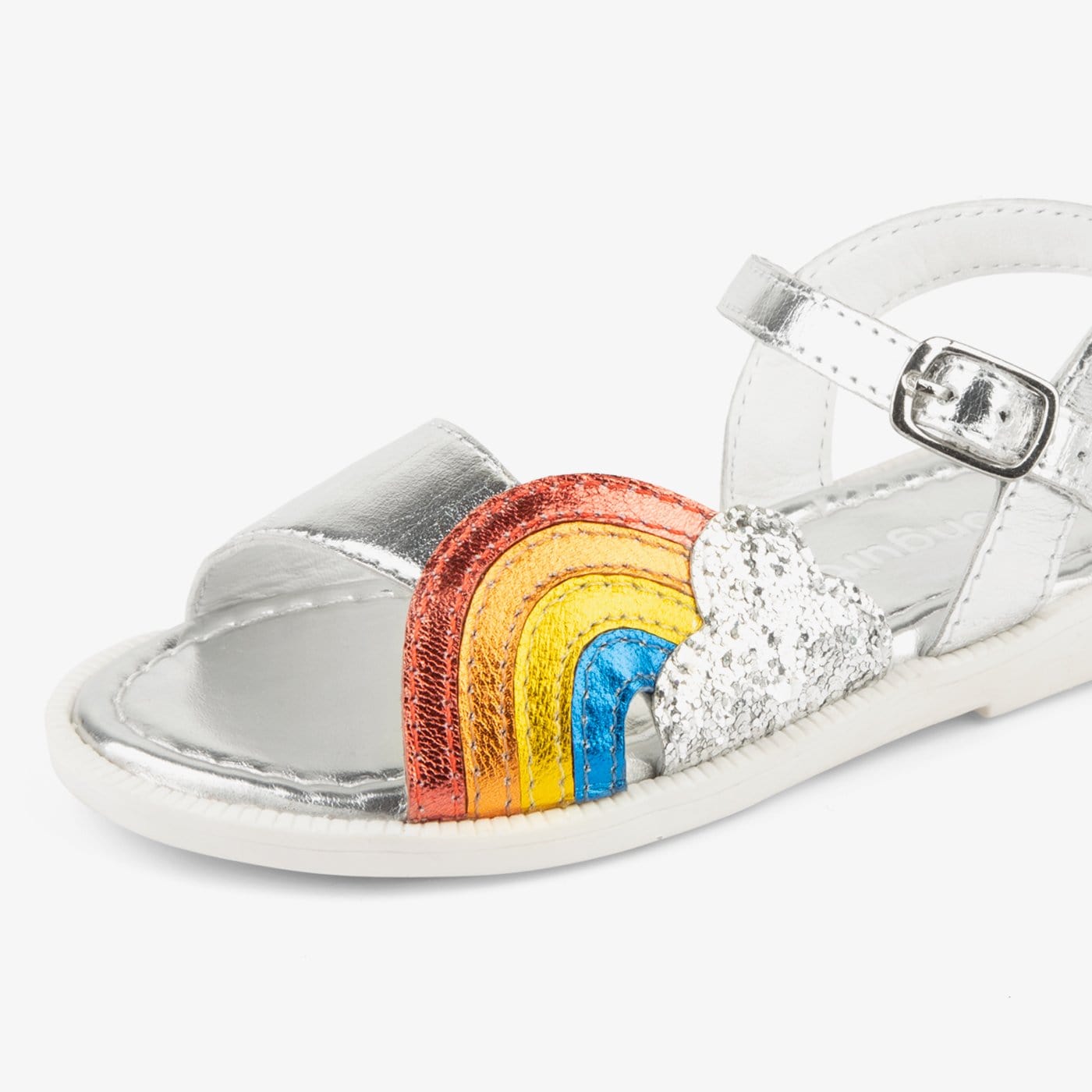 CONGUITOS ZAPATOS Girl's Rainbow Leather Sandals