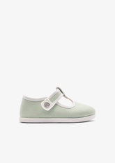 Conguitos ZAPATOS / SANDALIAS Baby´s Green Canvas Mary Janes