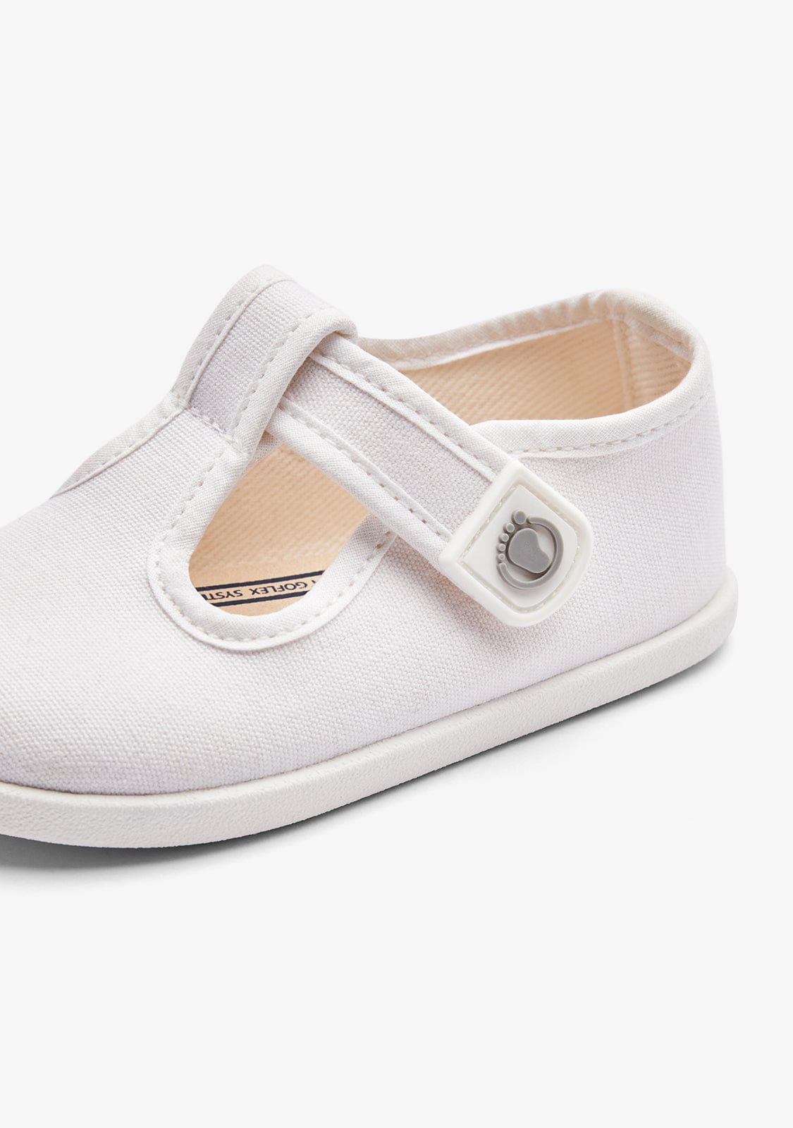 Conguitos ZAPATOS / SANDALIAS Baby´s White Canvas Mary Janes