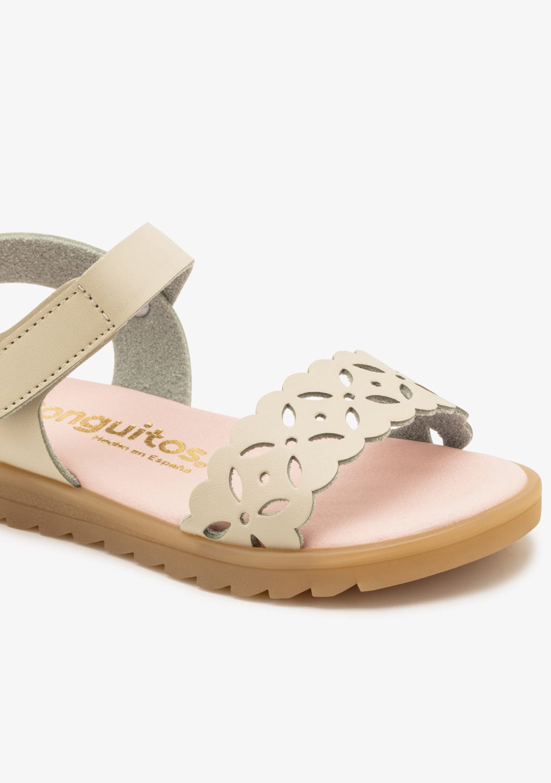 CONGUITOS ZAPATOS / SANDALIAS / HEBILLAS Beige Die-Cut Malinche Sandals