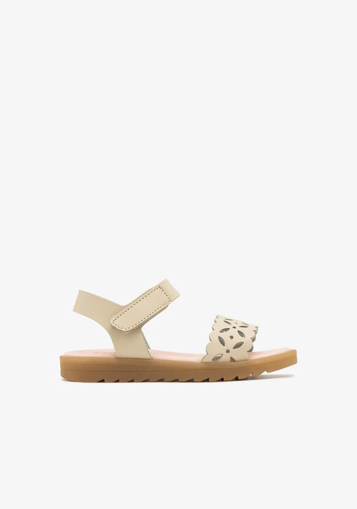 CONGUITOS ZAPATOS / SANDALIAS / HEBILLAS Beige Die-Cut Malinche Sandals