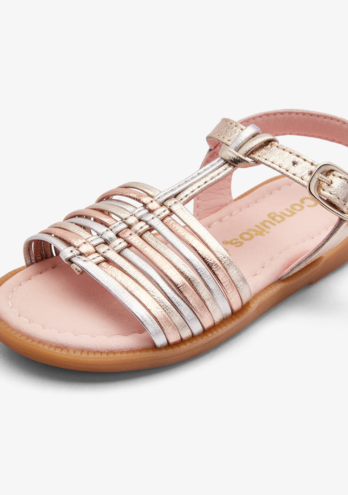 CONGUITOS ZAPATOS / SANDALIAS / HEBILLAS Gold / Multi Strips Sandals