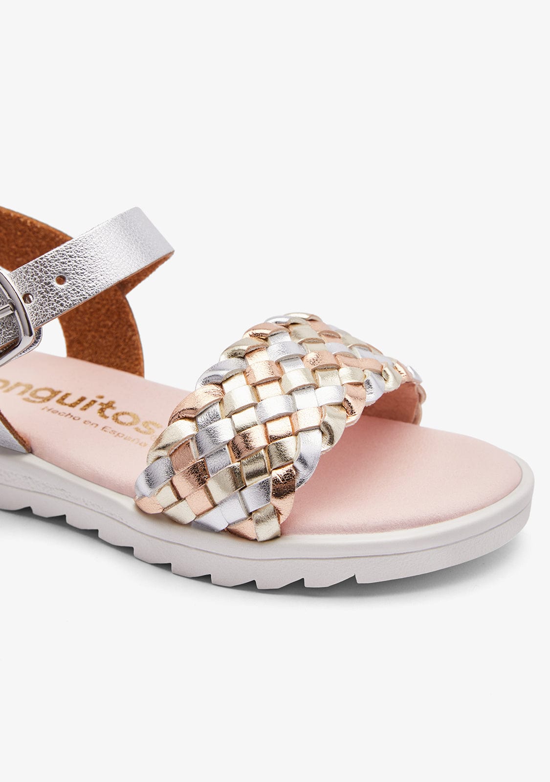 CONGUITOS ZAPATOS / SANDALIAS / HEBILLAS Silver Braid Buckle Sandals