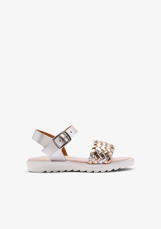 CONGUITOS ZAPATOS / SANDALIAS / HEBILLAS Silver Braid Buckle Sandals