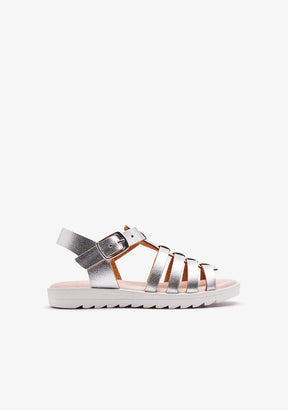 CONGUITOS ZAPATOS / SANDALIAS / HEBILLAS Silver Strips Malinche Sandals