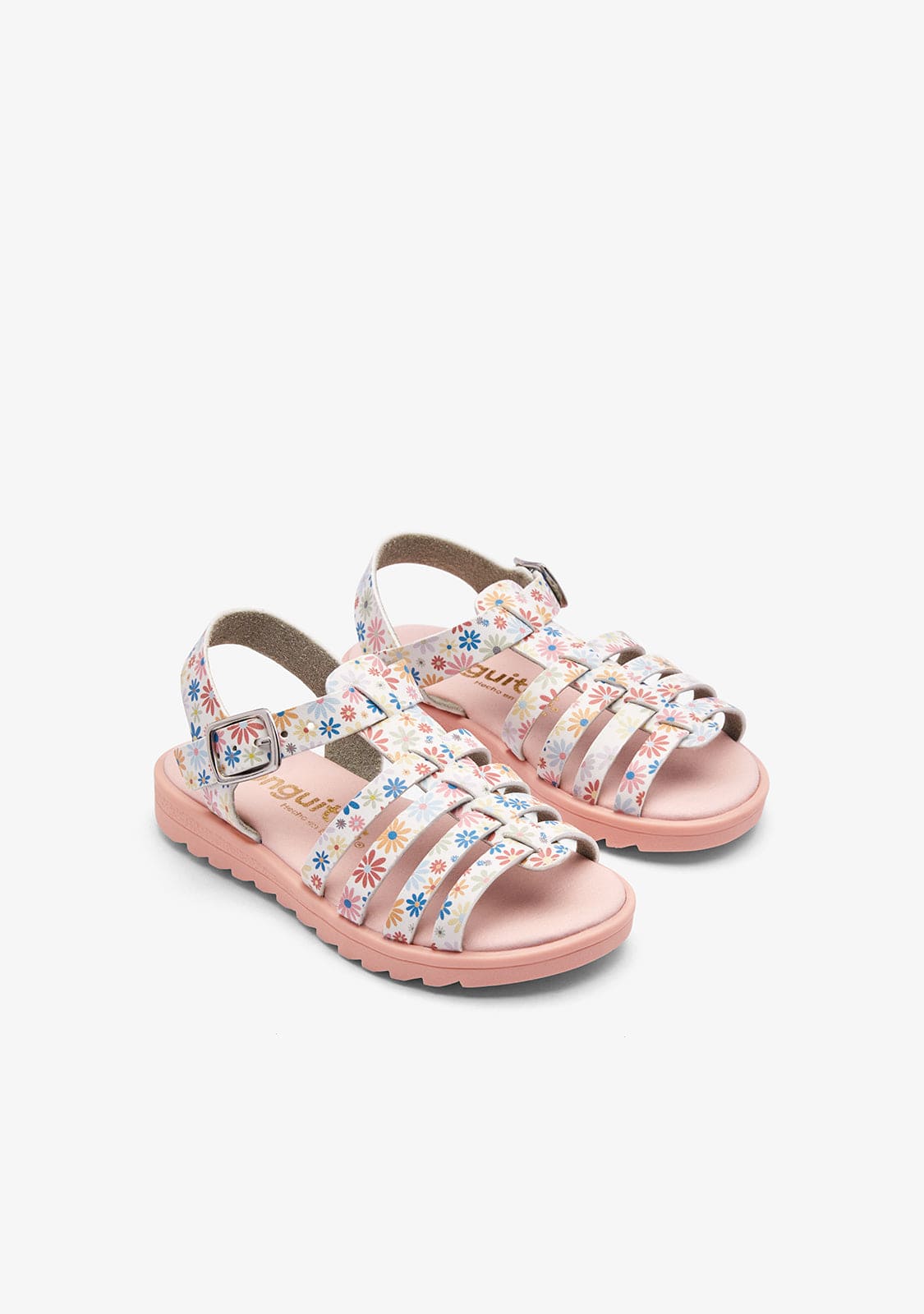 CONGUITOS ZAPATOS / SANDALIAS / HEBILLAS White Floral Strip Sandals