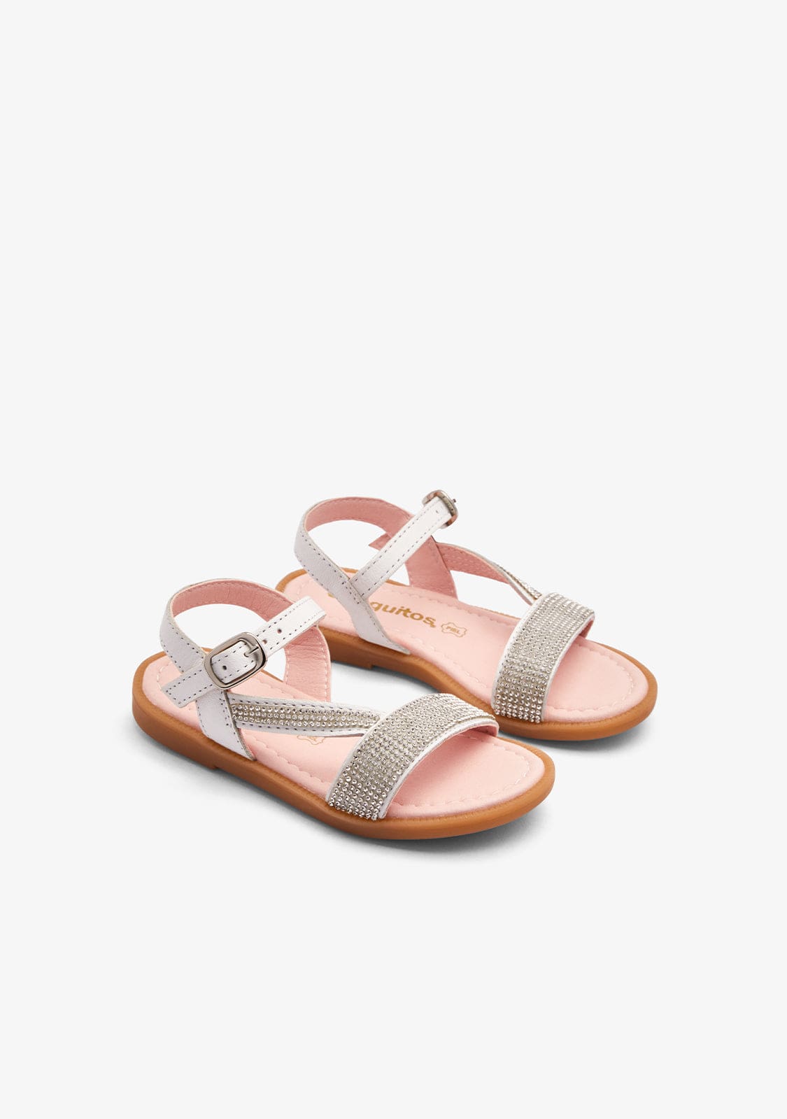 CONGUITOS ZAPATOS / SANDALIAS / HEBILLAS White Strips Buckle Sandals