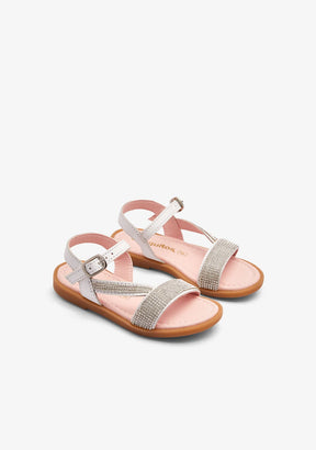 CONGUITOS ZAPATOS / SANDALIAS / HEBILLAS White Strips Buckle Sandals