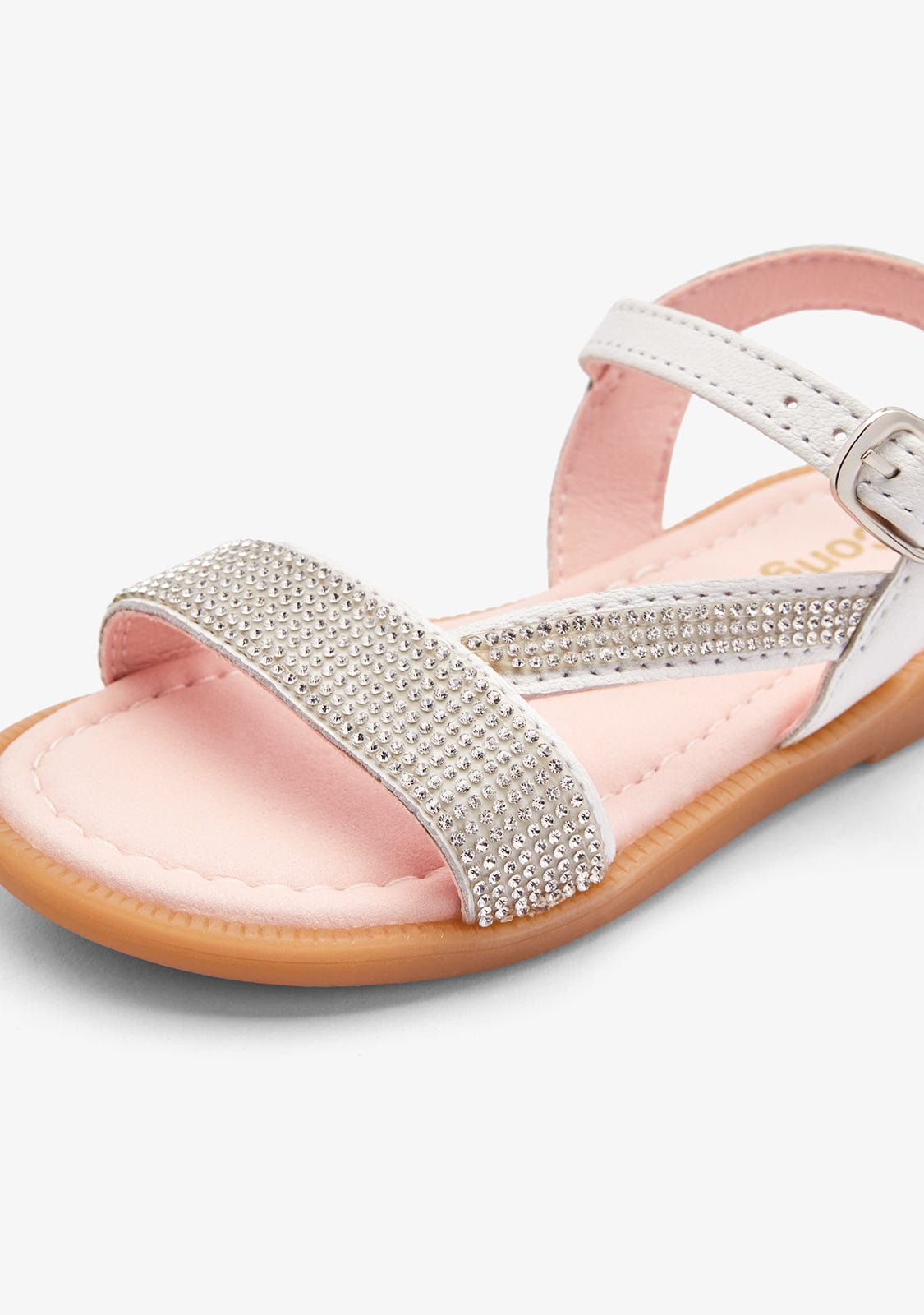 CONGUITOS ZAPATOS / SANDALIAS / HEBILLAS White Strips Buckle Sandals