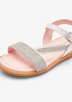 CONGUITOS ZAPATOS / SANDALIAS / HEBILLAS White Strips Buckle Sandals