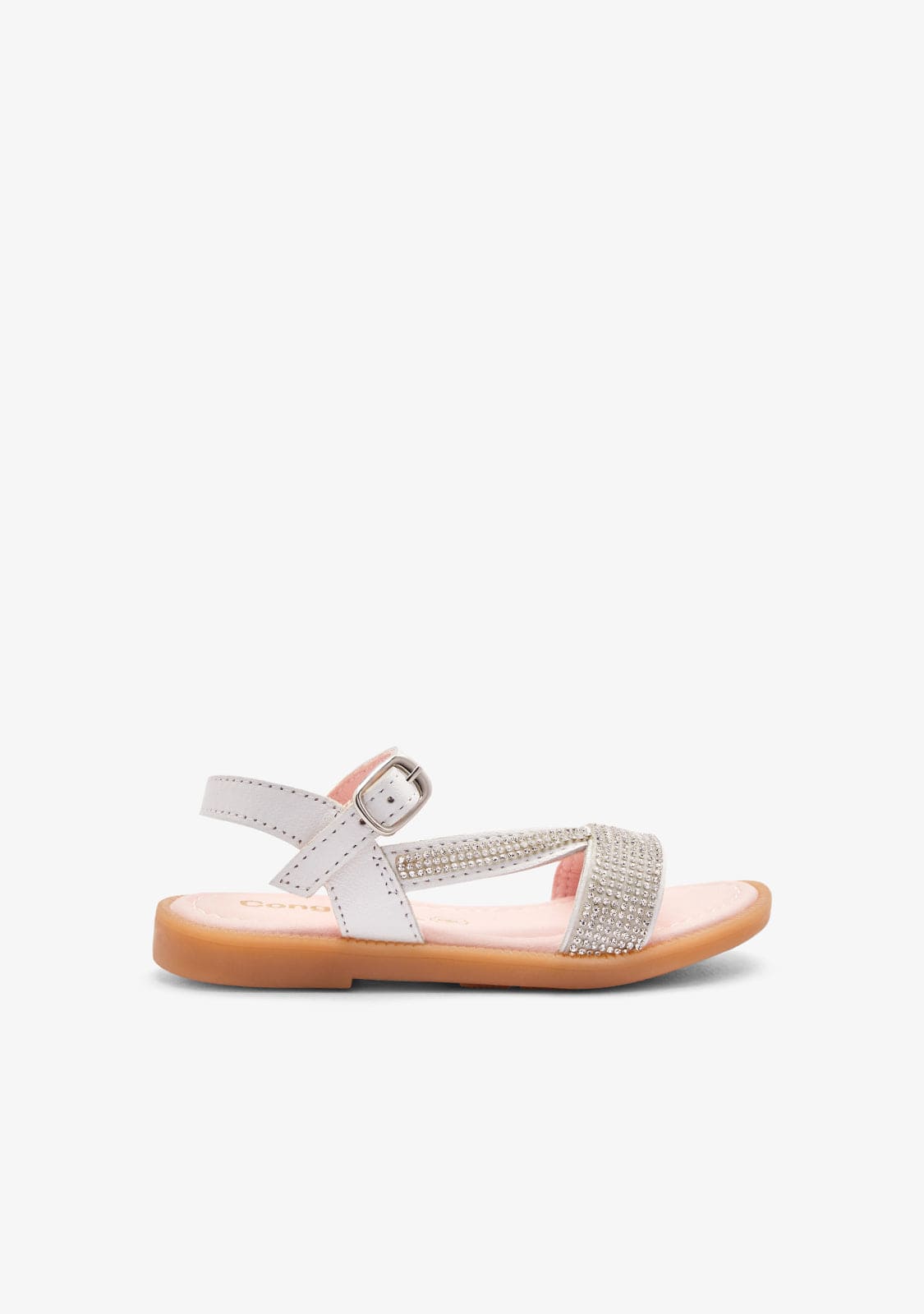 CONGUITOS ZAPATOS / SANDALIAS / HEBILLAS White Strips Buckle Sandals