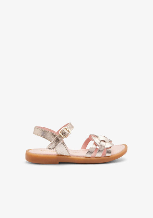 CONGUITOS ZAPATOS / SANDALIAS / TIRAS Gold Knot Buckle Sandals
