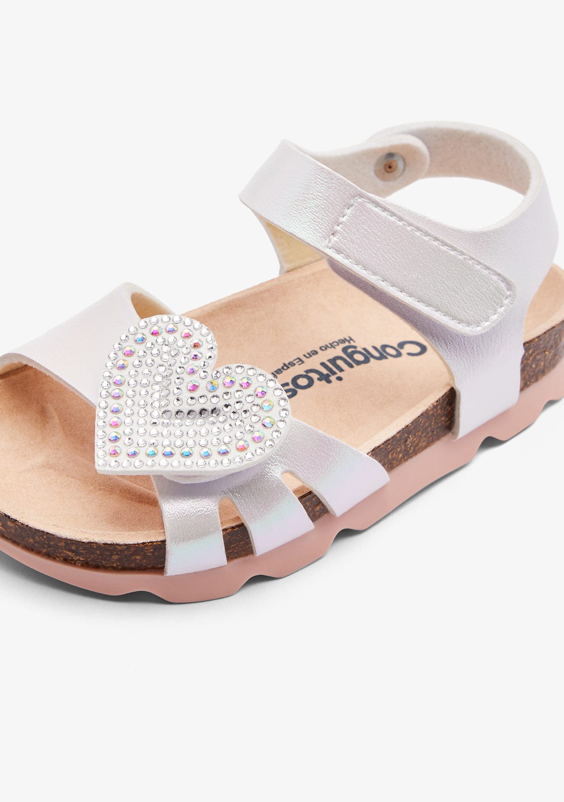 CONGUITOS ZAPATOS / SANDALIAS / TIRAS Iridiscent Adhesive Heart Bio Sandals