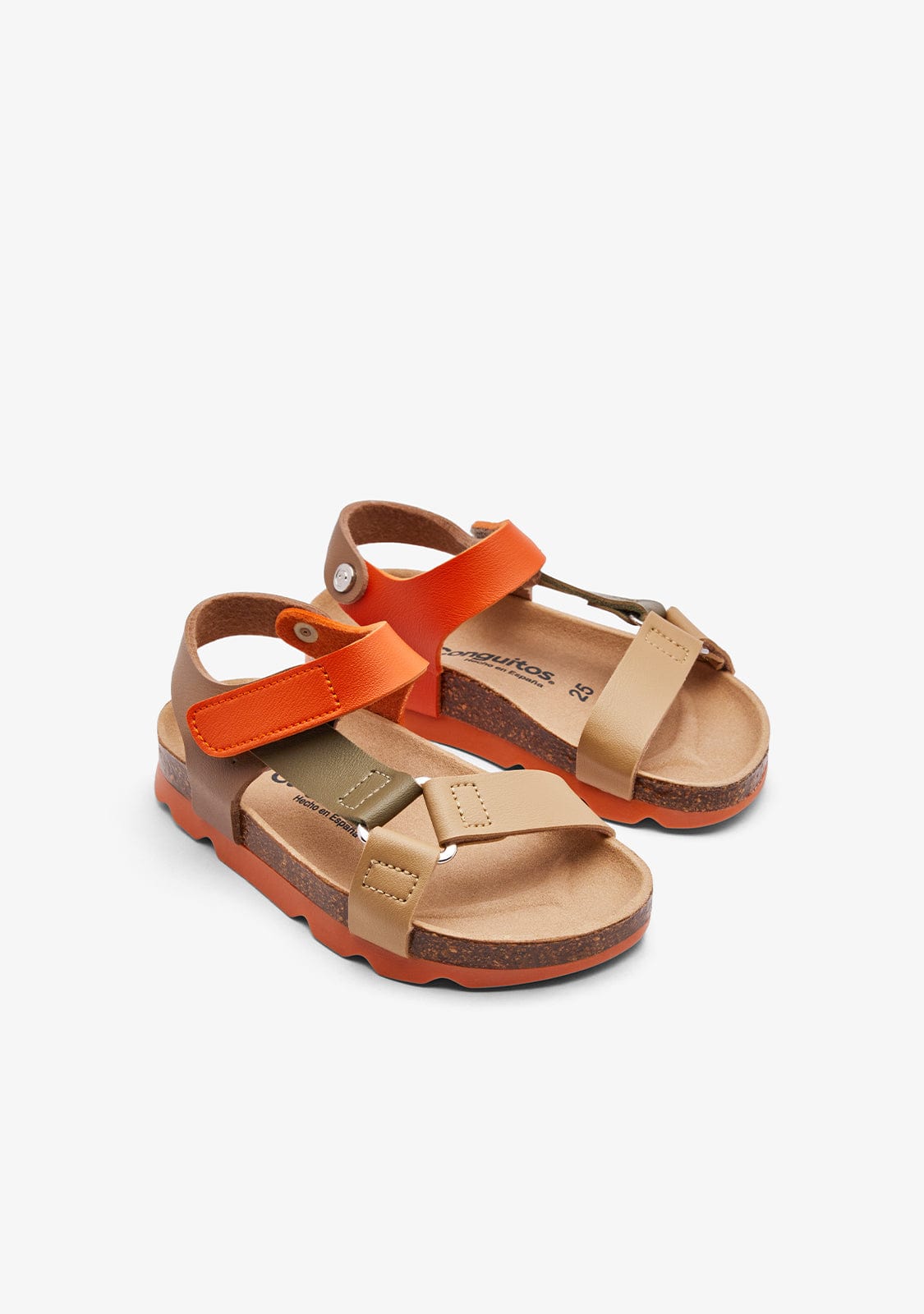 CONGUITOS ZAPATOS / SANDALIAS / TIRAS Multi Beige Strips Bio Sandals