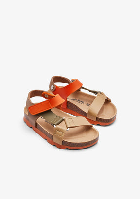 CONGUITOS ZAPATOS / SANDALIAS / TIRAS Multi Beige Strips Bio Sandals