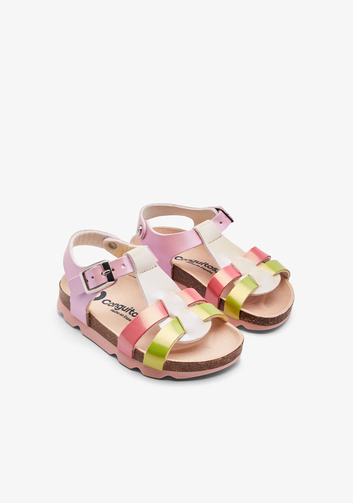 CONGUITOS ZAPATOS / SANDALIAS / TIRAS Multi Iridiscent Strips Bio Sandals