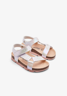 CONGUITOS ZAPATOS / SANDALIAS / TIRAS White Iridiscent Strips Bio Sandals