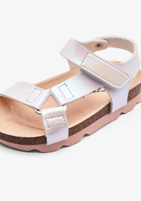 CONGUITOS ZAPATOS / SANDALIAS / TIRAS White Iridiscent Strips Bio Sandals