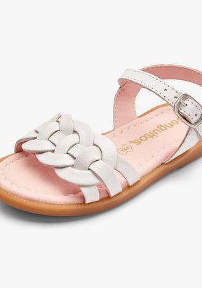 CONGUITOS ZAPATOS / SANDALIAS / TIRAS White Knot Buckle Sandals