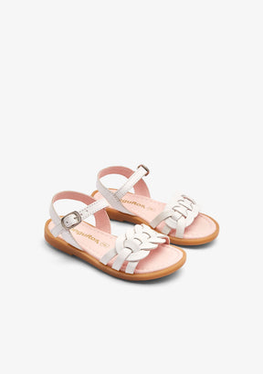 CONGUITOS ZAPATOS / SANDALIAS / TIRAS White Knot Buckle Sandals